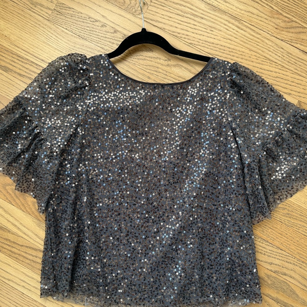 Maeve by Anthropologie Sequin Top